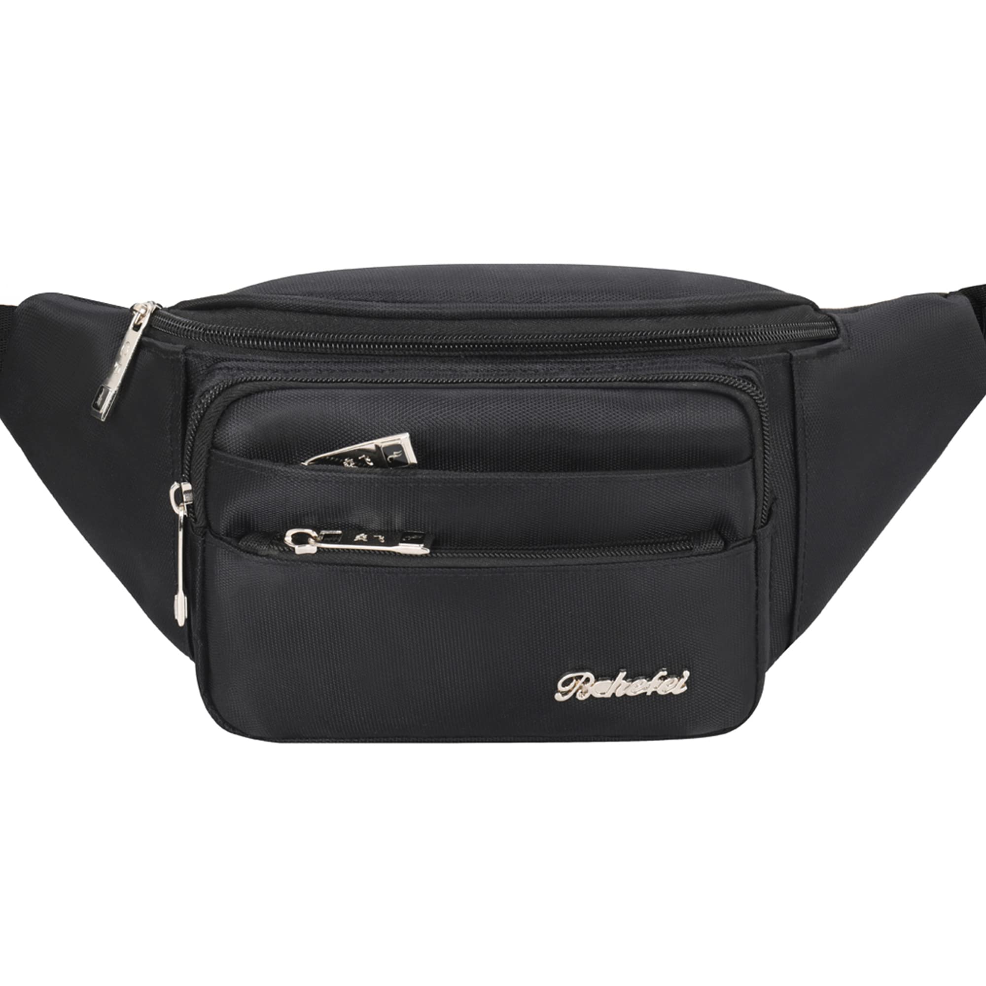 FuawokeWater Resistant BumBag with Multiple Pockets Large Capacity Waist Fanny Pack Bum Bag for Dog Walking, Hiking, Travel & Outdoor Activities