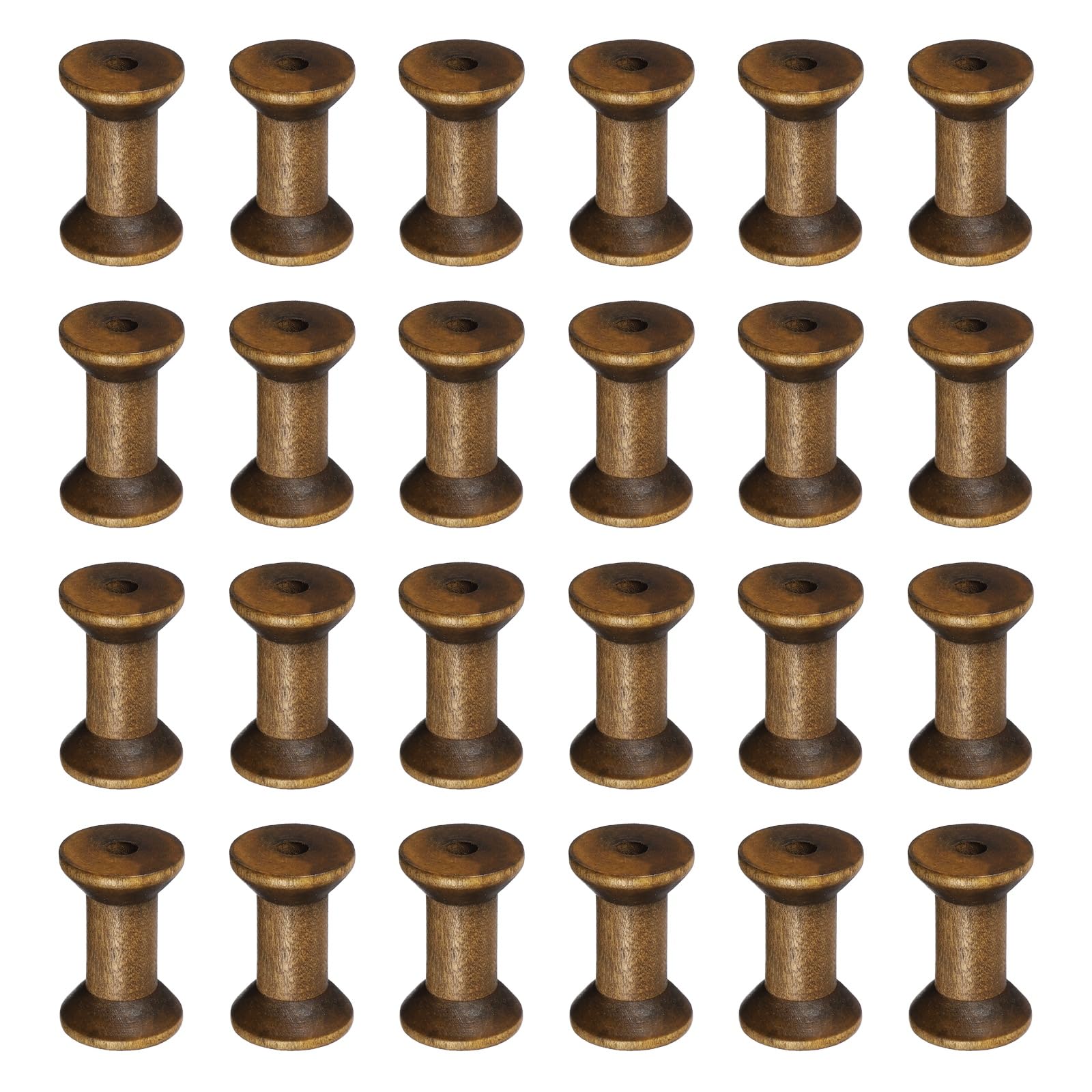 Bobines vides en bois brut de 5,1 cm pour tissage et broderie - Lot de 24 pièces