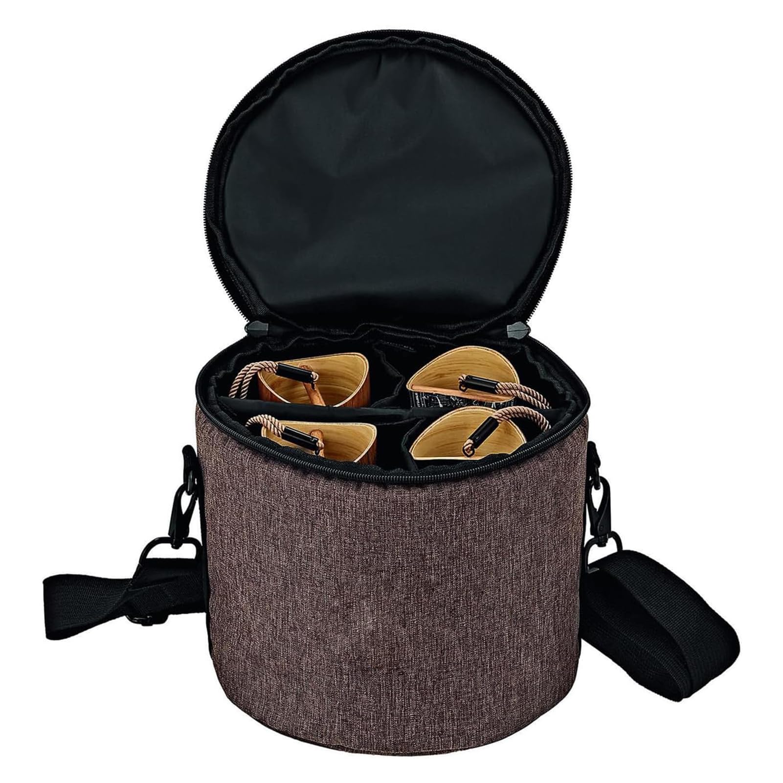 Lot de 4 carillons éoliens en bambou avec sac de rangement, tonalité énergétique sonique 432 Hz pour la guérison par le son, la méditation et le yoga