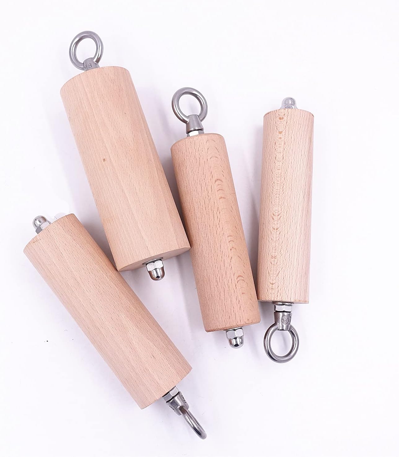 1 Pair Pull Up Handle Wooden Grip Strengthener Exerciser Training Tools for Strength Core Workout Rock Climbing Bouldering