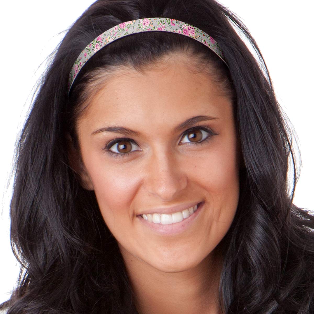 Hipsy Women's Adjustable No Slip Classy Headband Multi 5-Pack (Seafoam/Floral/Gold/Floral/Gunmetal)