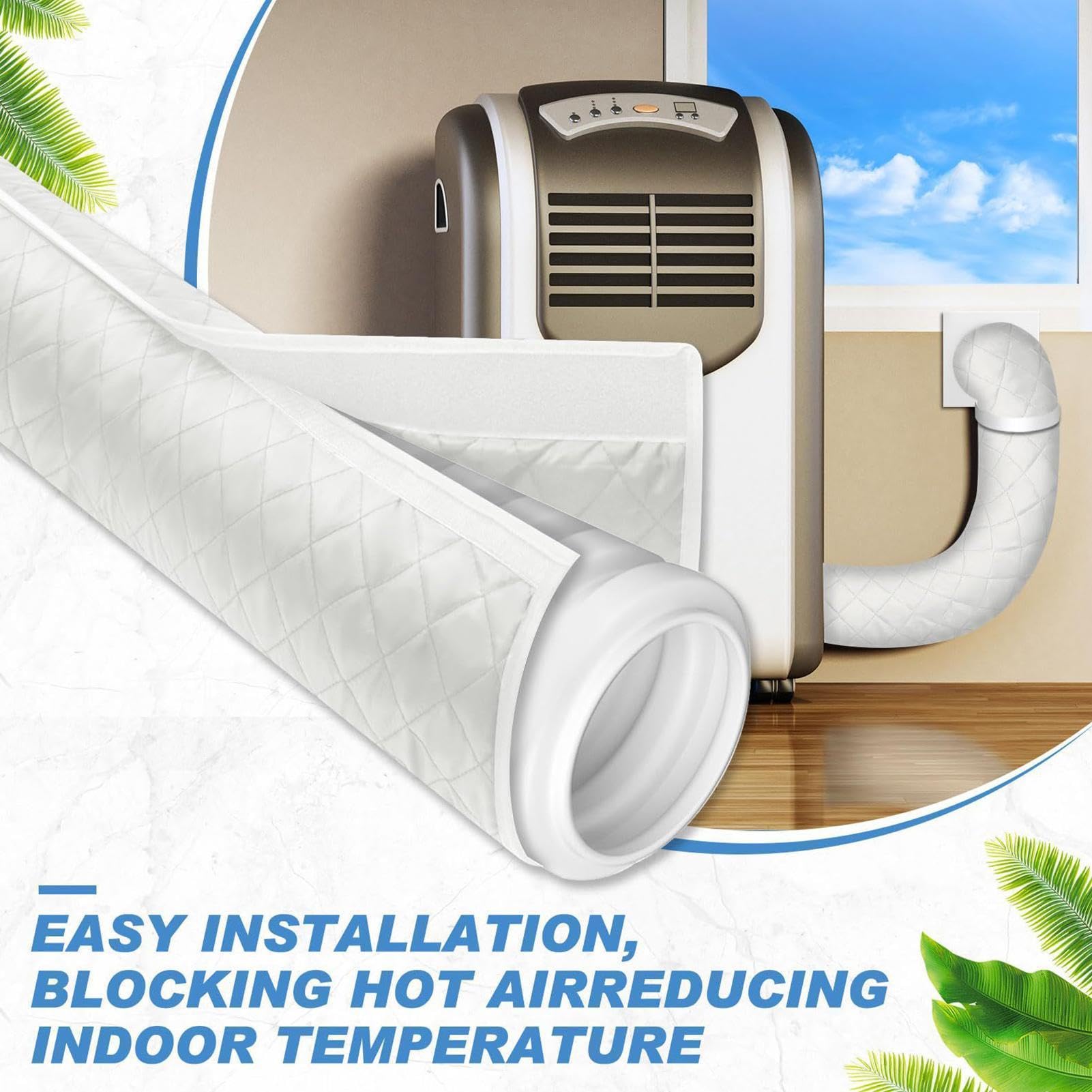 Klimaanlagen-Schlauchhülle - Thermo-Rohrschlauch | Portable Klimaanlage Abluftschlauch Isolierhülle,für 12,7 cm & 15 cm Durchmesser Wohnung Keller Garage Zuhause