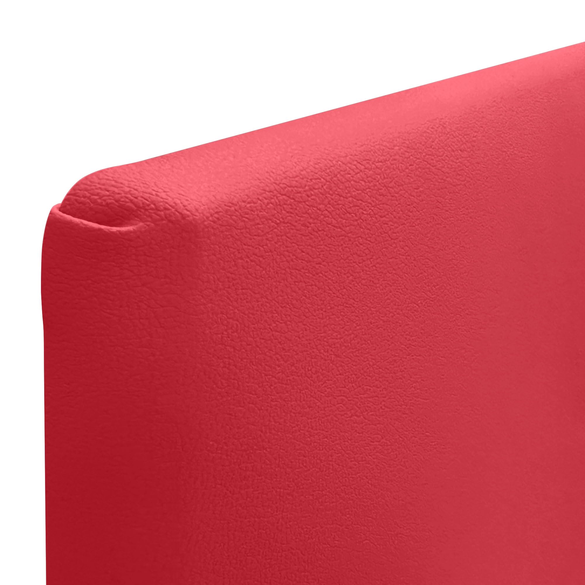 DHOME Cabecero Tapizado Liso de Polipiel Altura 70CM Grosor 4cm y 8cm para Pared Acústicos Cabeceros Cabezal Absorbentes Cama Dormitorio (Polipiel Rojo, 90cm, Grosor 8cm)