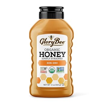 GloryBee Clover Blossom Organic Honey, 12 Ounce Bear