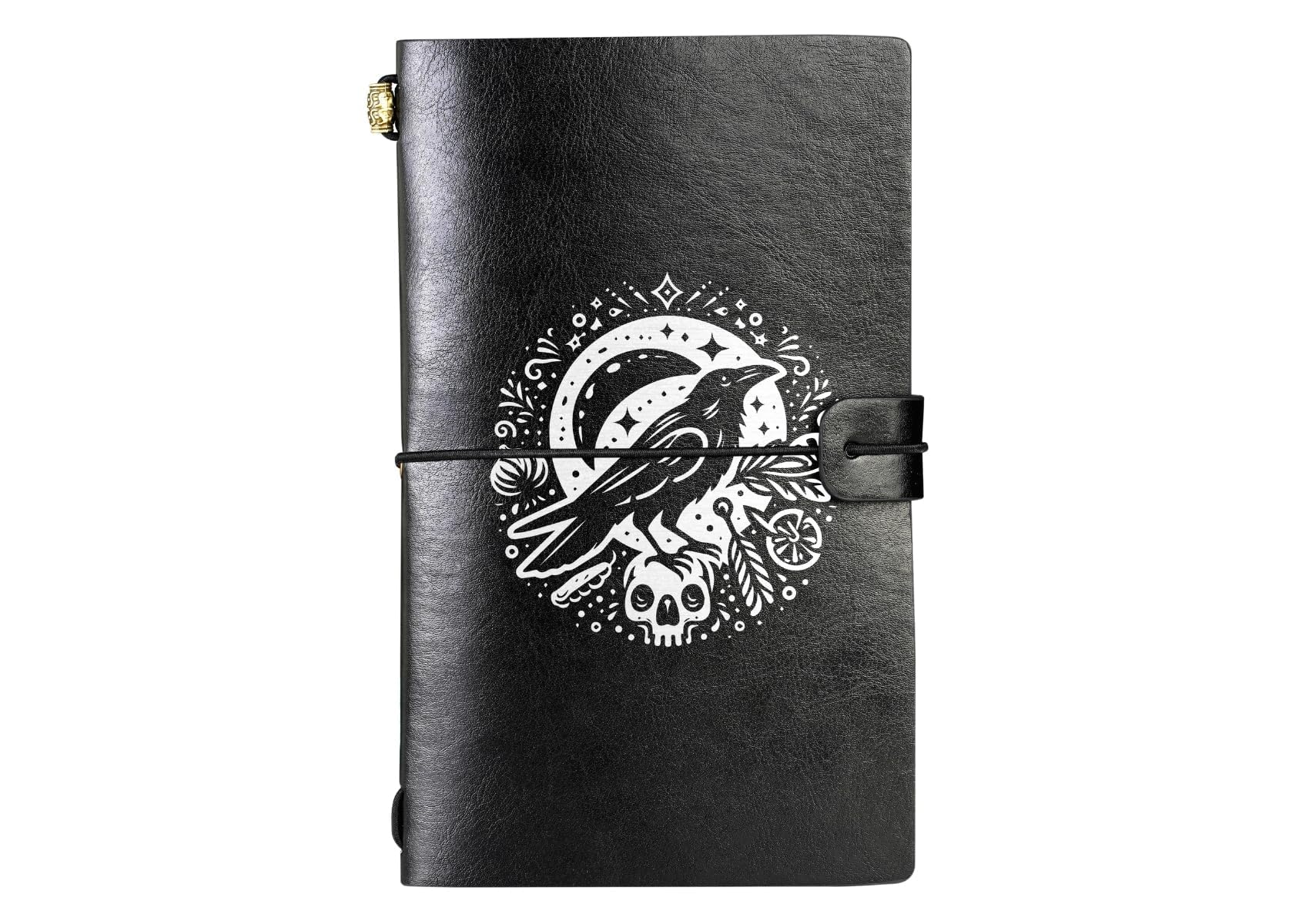 InnoBeta Crow Gifts for Crow Lover - 7.8"x5" Leather Embossed Refillable Notebook - Gifts for Appreciation, Congratulations, Christmas and Birthday