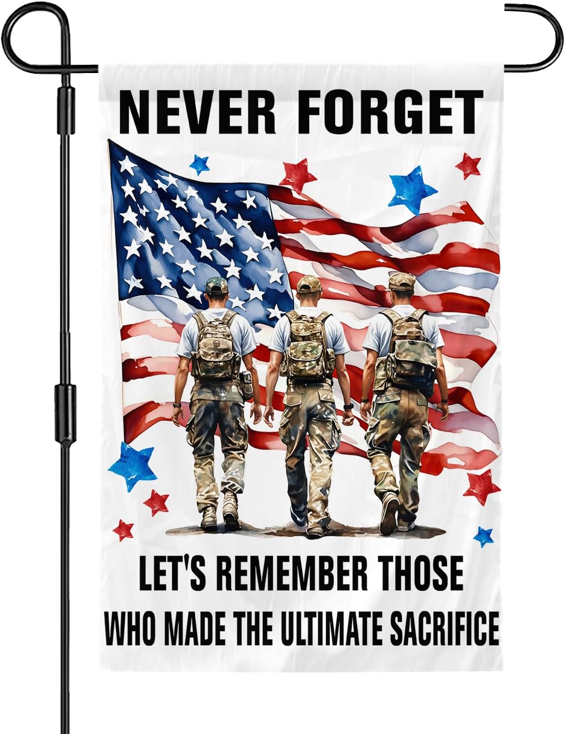 Never Forget 911 Garden Flags Veteran Day Commemoration Day Outdoor Garden Decorative 12 x 18inch