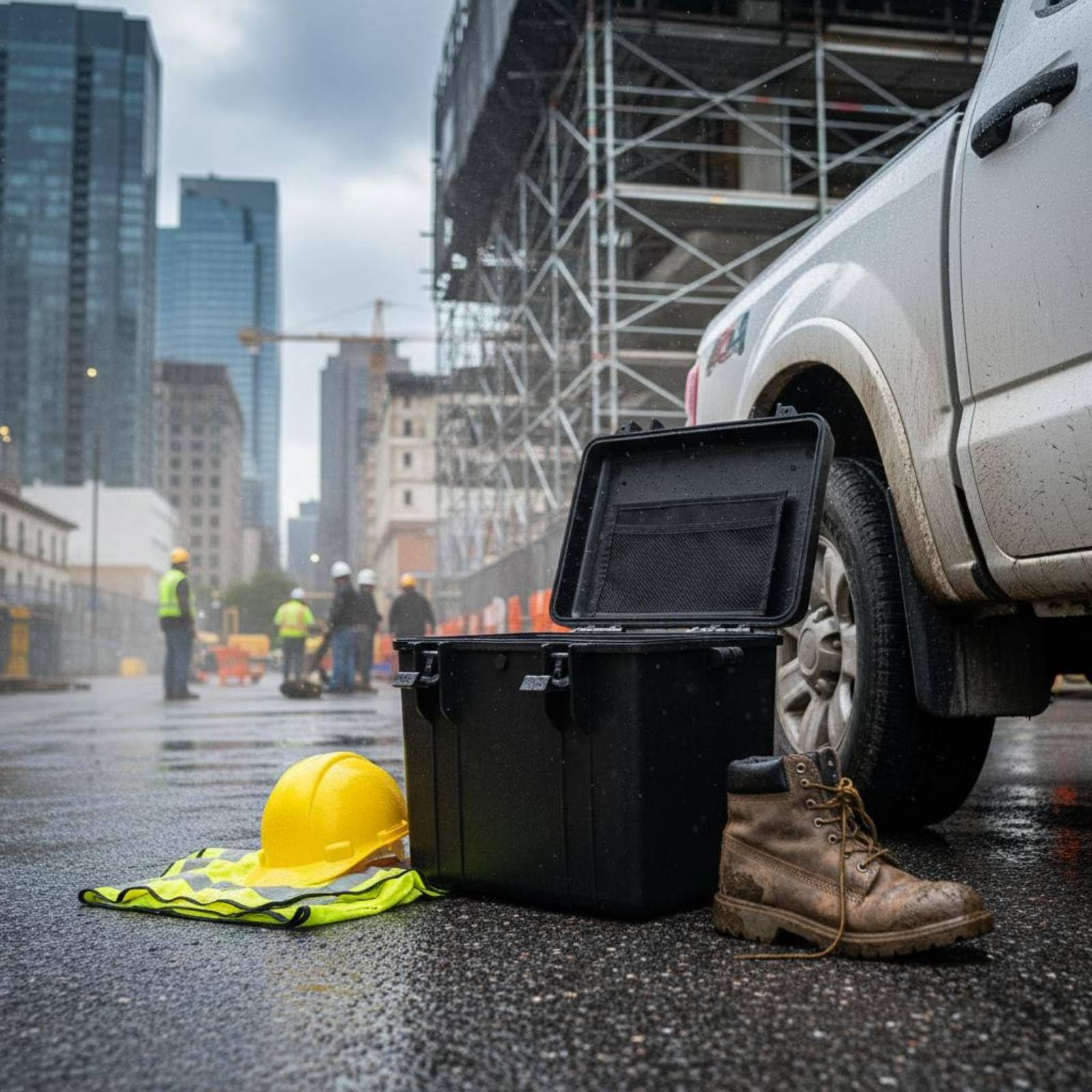 Wasserdichter Instrumentenkoffer Wasserdicht Robuster Rollkoffer mit Trageriemen Staubdicht Schutzkoffer für Messarbeit, Reparatur