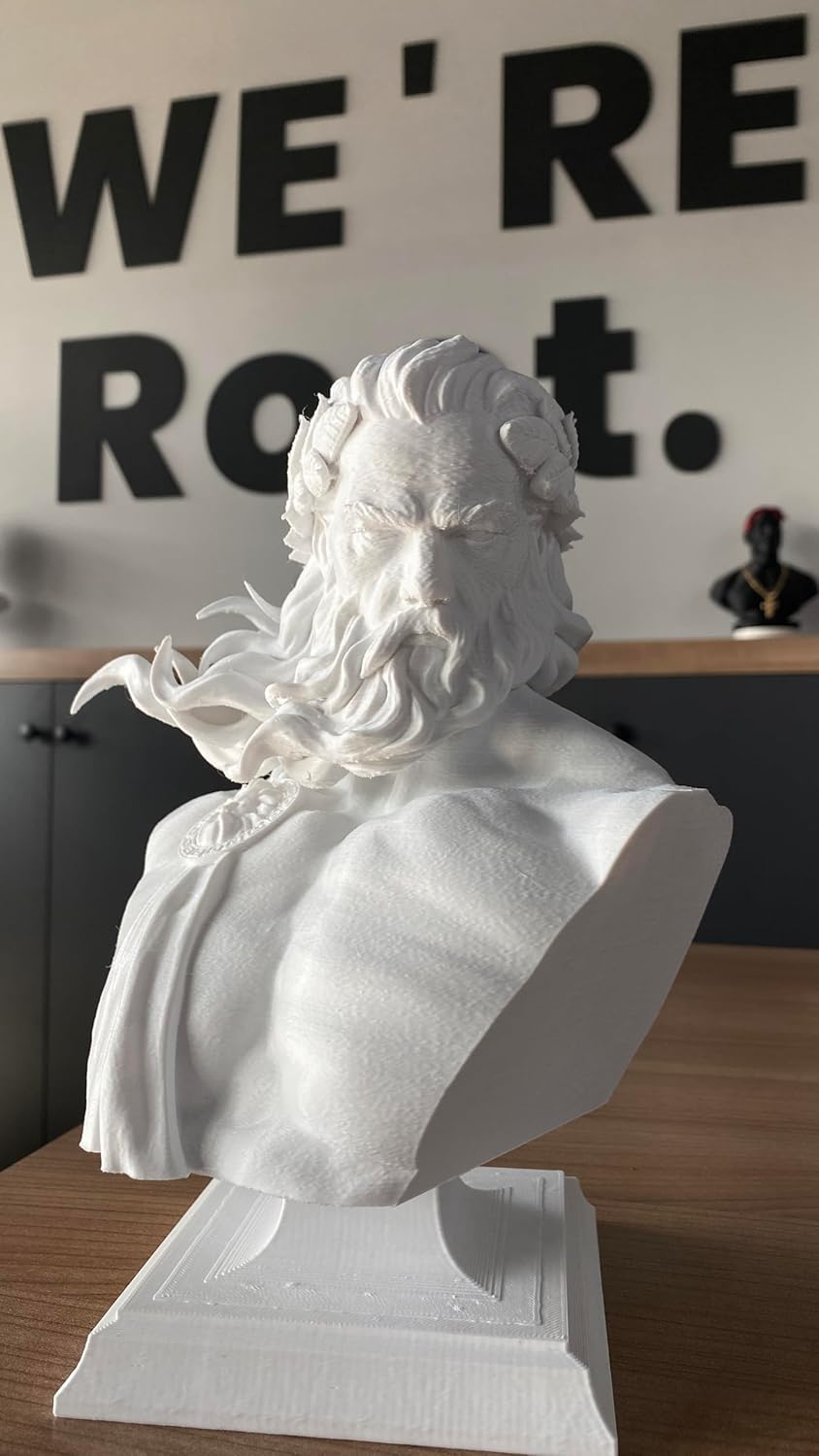Generic Zeus Statue, Greek Mythology God Zeus Bust, White, Plastic, 10 inch