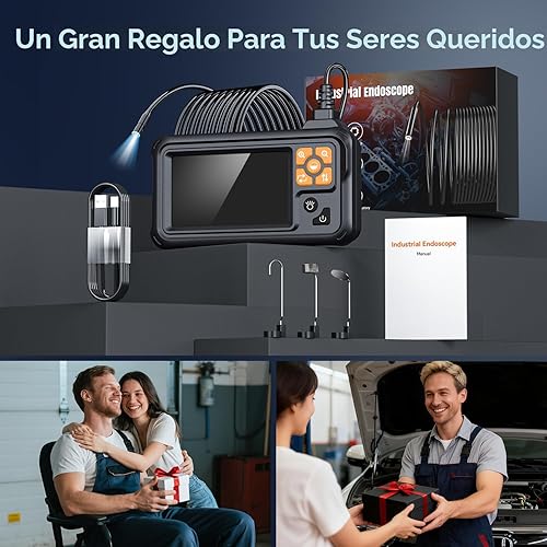 Miniatura 8 de Cámara Endoscopio Industrial Boroscopio con Luz, 4.3'' HD Digital Portátil Impermeable Herramientas de Alcantarillado Cámara de Inspección Tipo