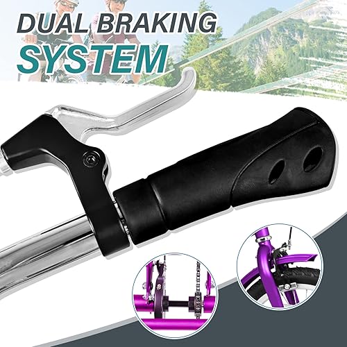 Miniatura 5 de MOPHOTO Triciciclos de 14 pulgadas y 16 pulgadas para ciclistas principiantes, triciclo pequeño de una sola velocidad de 3 ruedas, bicicletas de