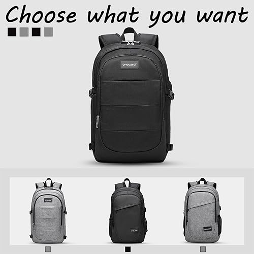 Miniatura 4 de OMOUBOI Mochila para laptop, mochila de viaje de negocios, B+negro