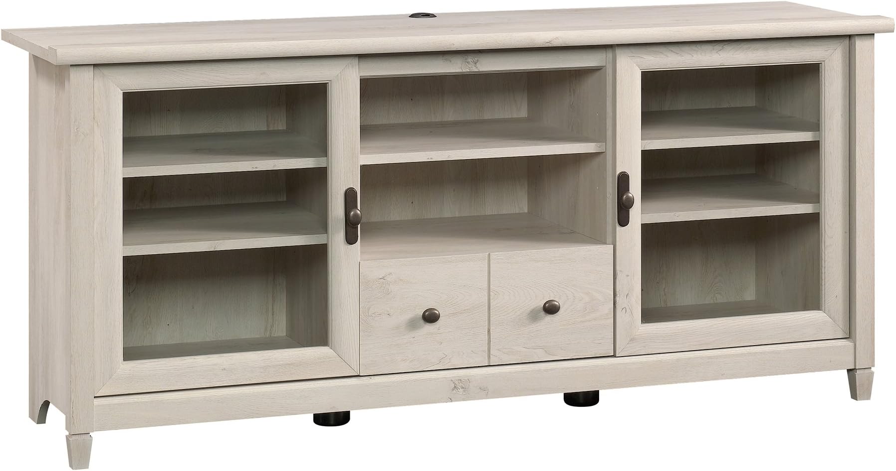 Sauder Edge Water Entertainment Credenza, For TV's up to 55", Chalked Chestnut finish