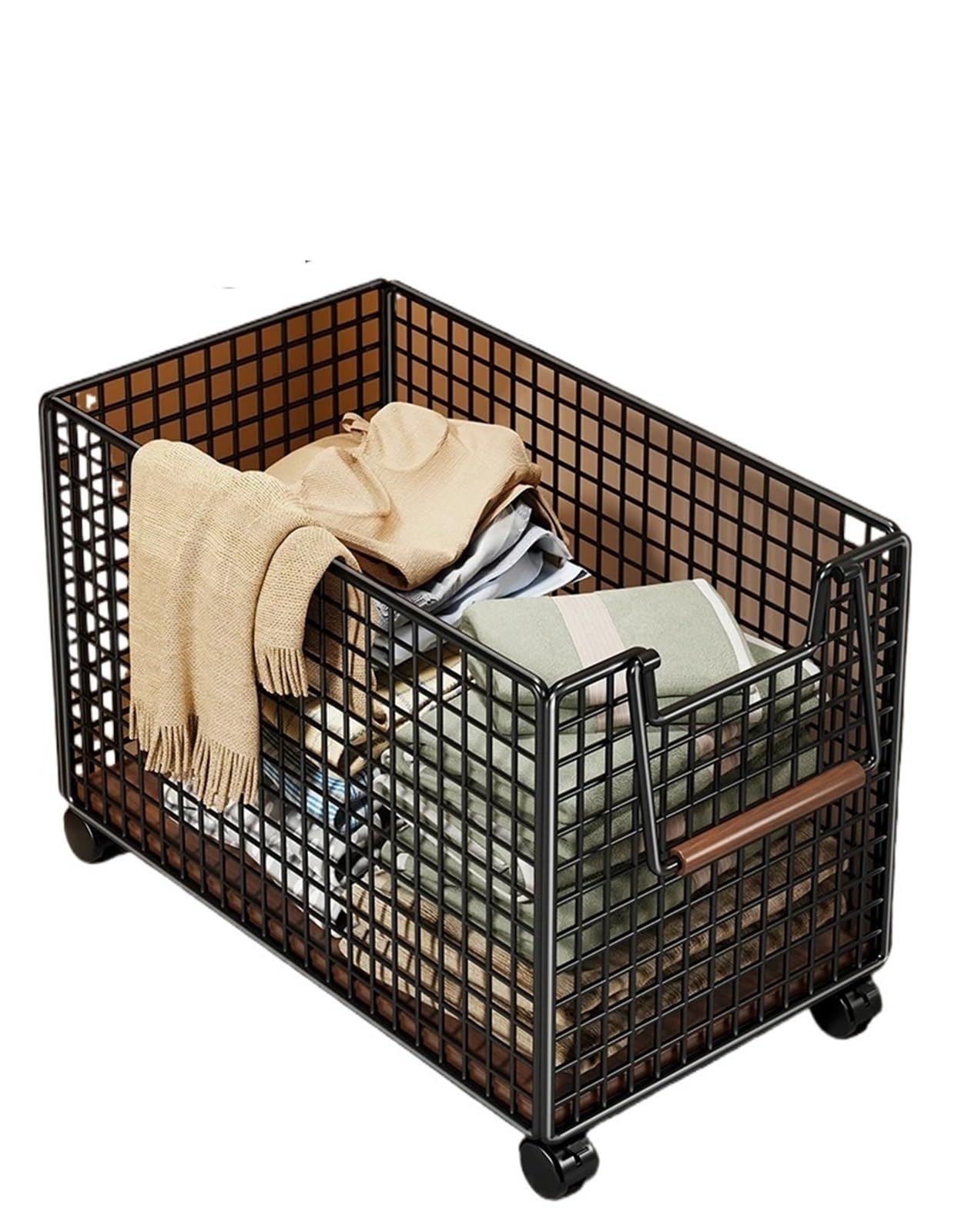 Laundry Trolley Rolling Dirty Laundry Basket