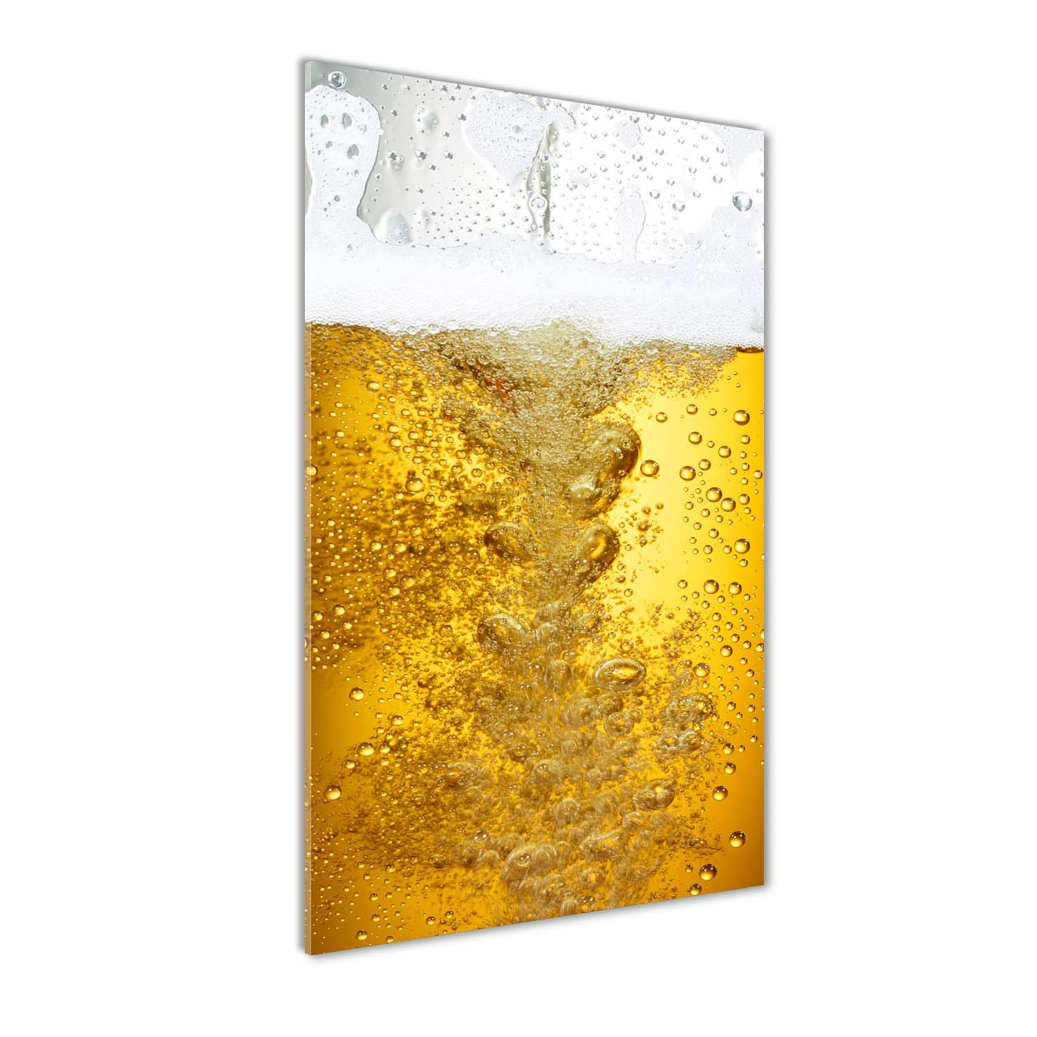 Tableaux pour la mur en acrylique Tulup 50x100 cm | Image bière jaune anti-humidité