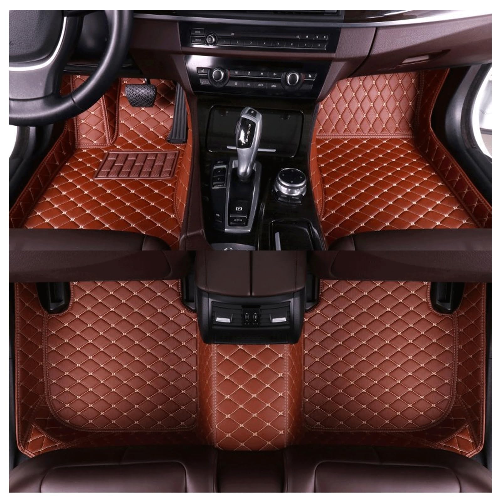 Set Tappetini realizzato per LANCIA PHEDRA 5 posti anno dal 2002 al 2010 in Moquette tessuto di velluto lavabile in Colore BEIGE