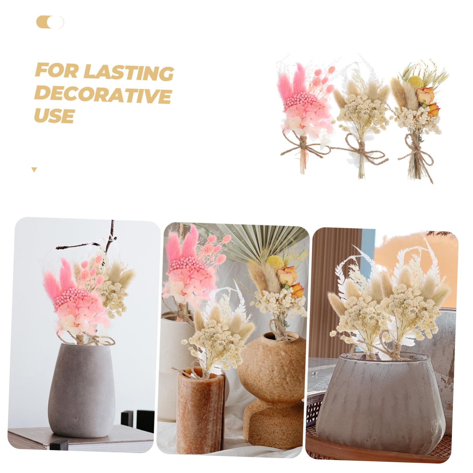 Alipis 4 Sätze Mini Trockenblumenstrauß Getrocknete Blumen Kreative DIY Für Hochzeiten Und Heimdekoration Geschenkidee Für Besondere Anlässe 6 Stück * 4