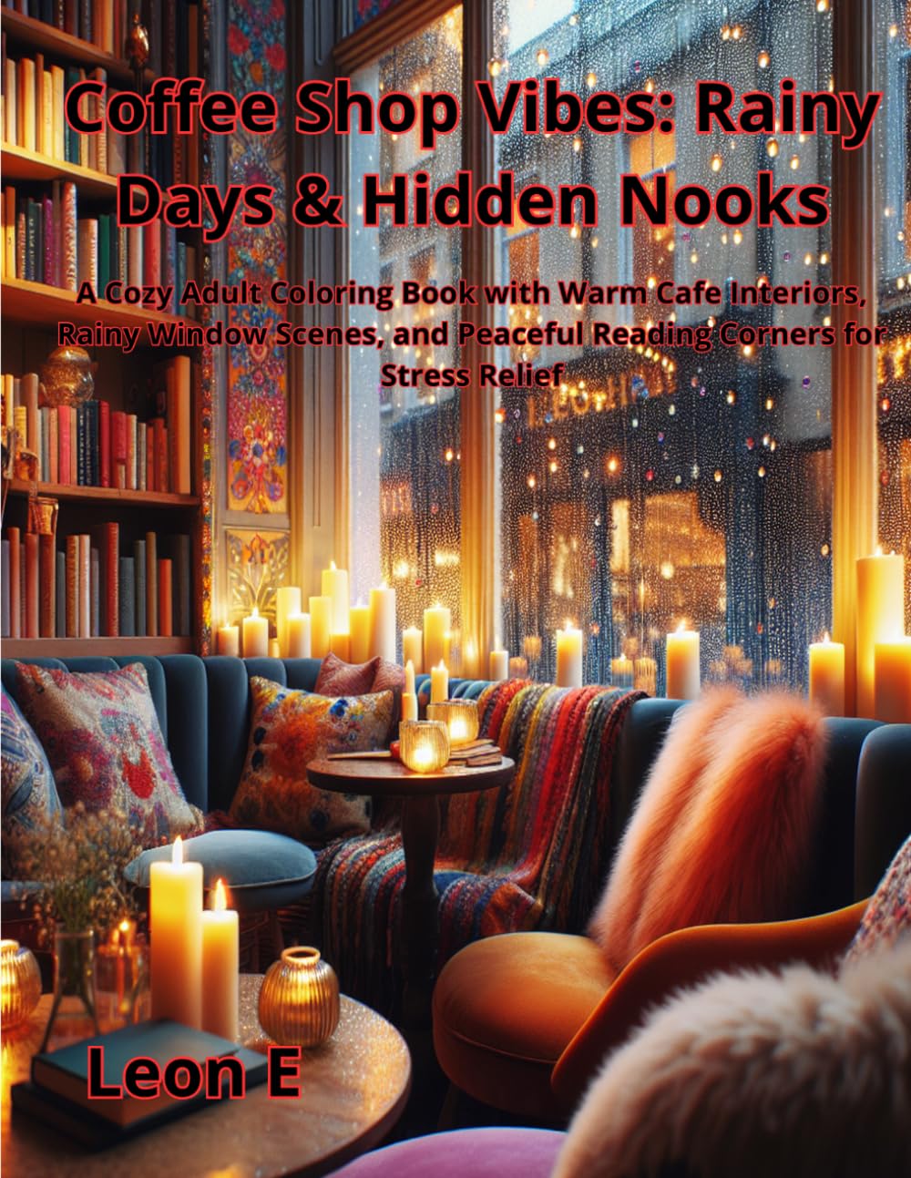 Coffee Shop Vibes: Rainy Days & Hidden Nooks: A Bold and Easy Adult Coloring Book with Cozy Cafe Interiors, Rainy Window Scenes, and Peaceful Reading Corners for Stress Relief