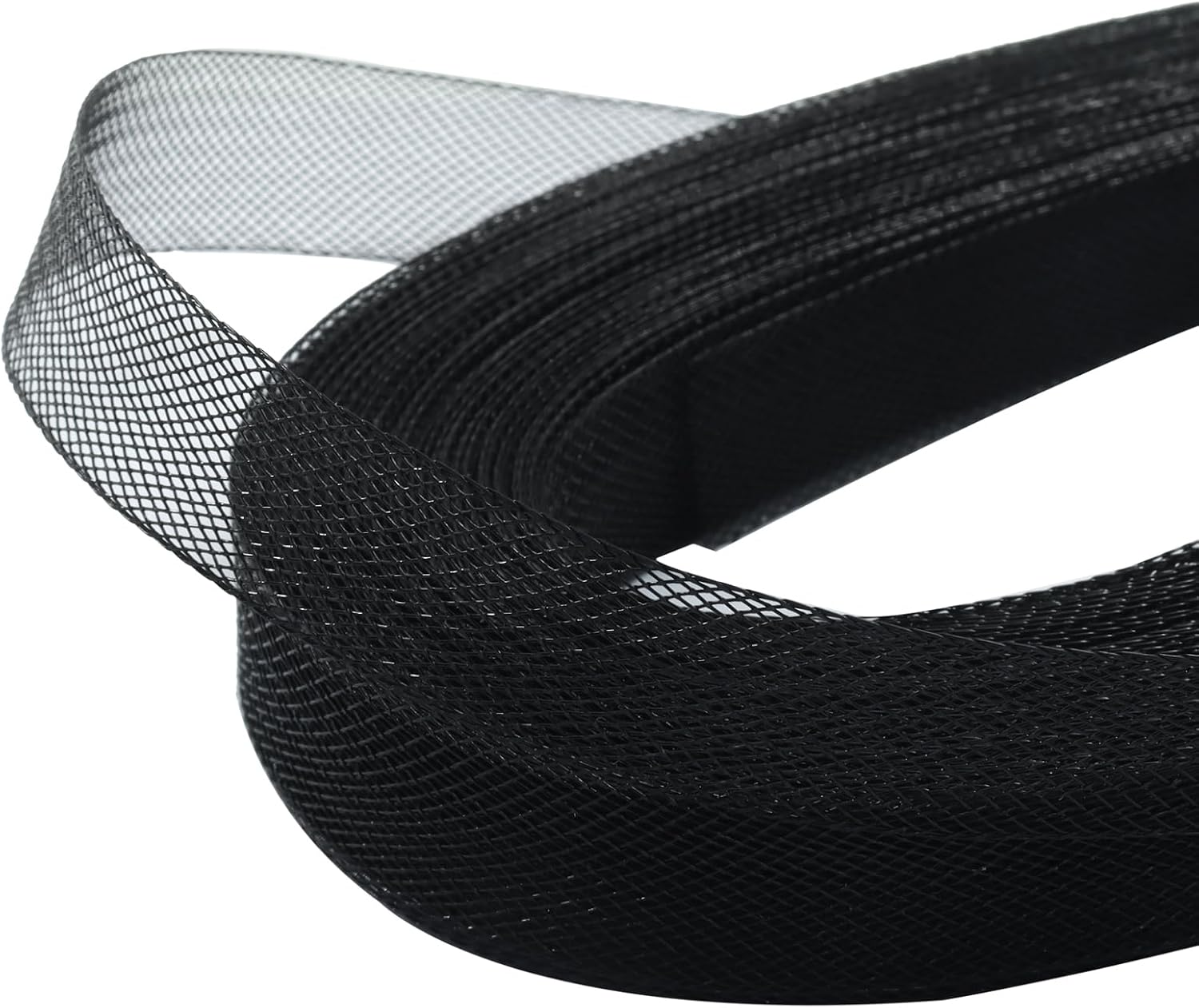 50 Yards Polyester Horsehair Braid 1.5cm Stiff Horsehair Braid Wide Boning Trim for Sewing Wedding Dresses, Skirts, Dance Gowns & Hat Making(White)