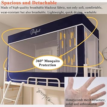 Blackout Bed Tent Twin For Privacy Protection In Dormitory Bunk With Bracket - Indoor Portable Canopy For Single Sleeper Bed, Reducing Light And Easy To Install (Color : Gray)