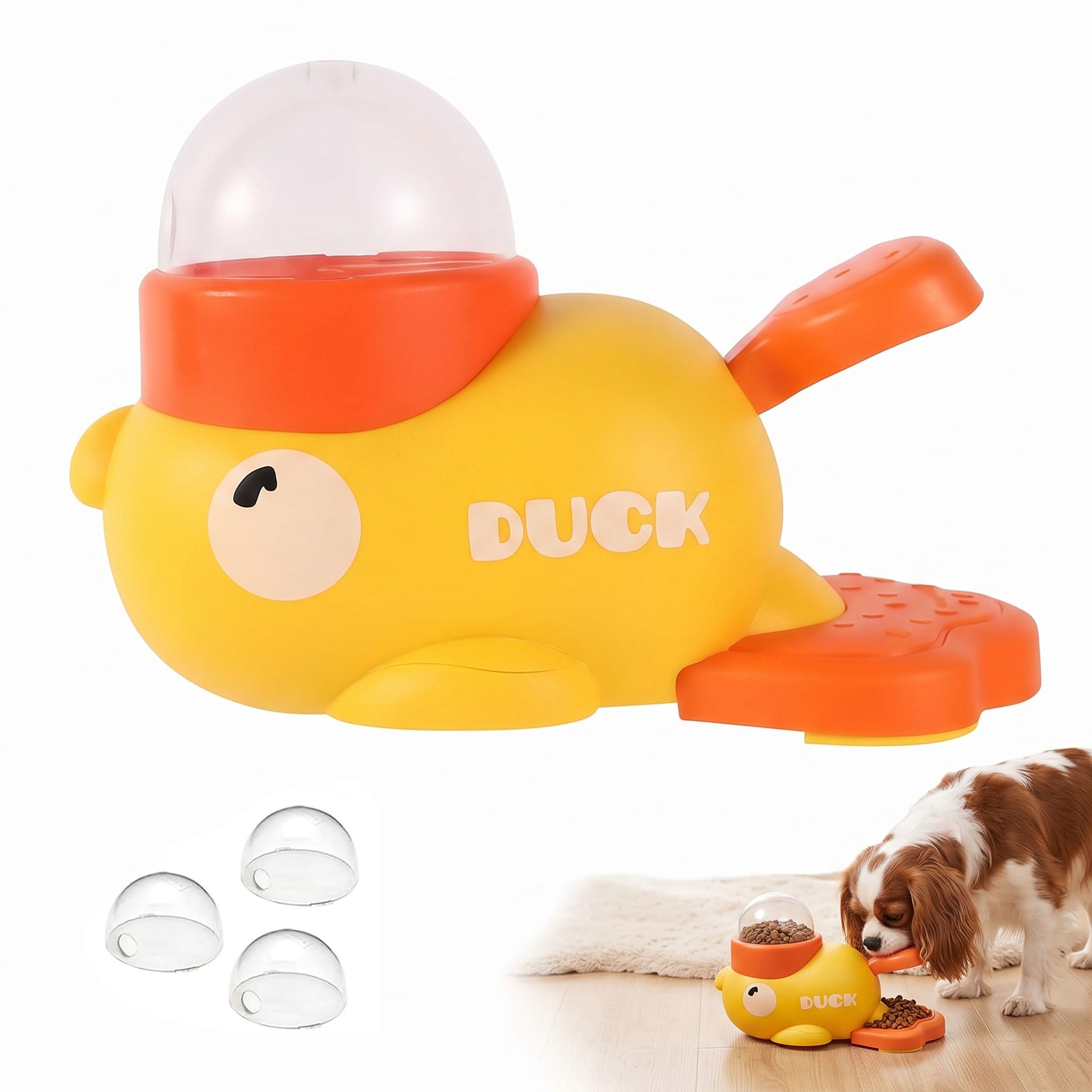Dog Treat Dispenser, Duck Shaped Interactive Dog Feeder Puzzle for Cat Dogs