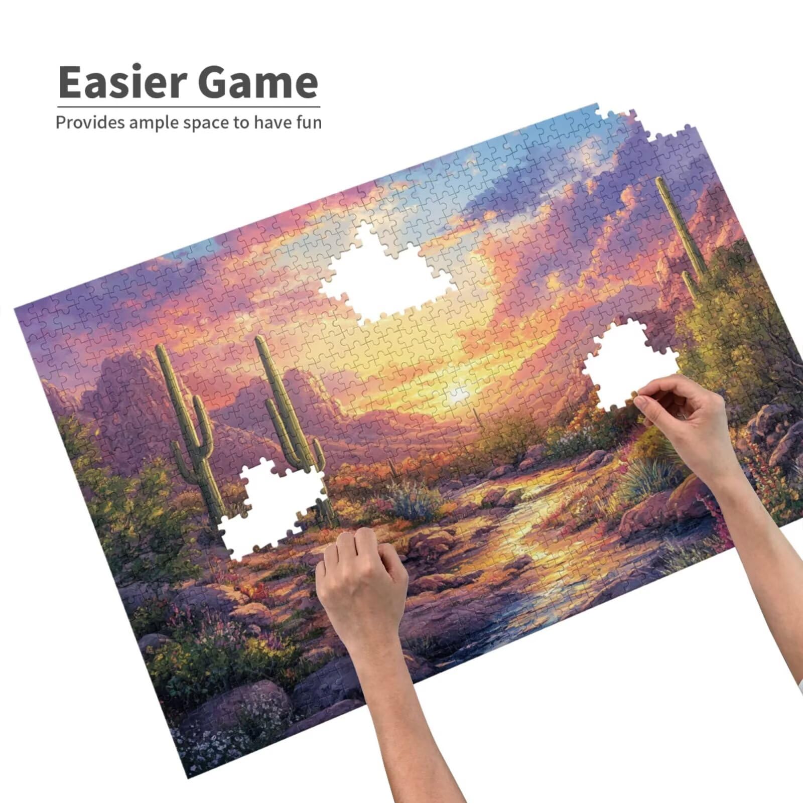 Puzzle krajobraz, 6000 elementów, pustynia, puzzle dla dorosłych, z pudełkiem na prezent, "zrób to sam", duże drewniane puzzle dla dorosłych, gra zręcznościowa dla całej rodziny, prezenty dla kobiet