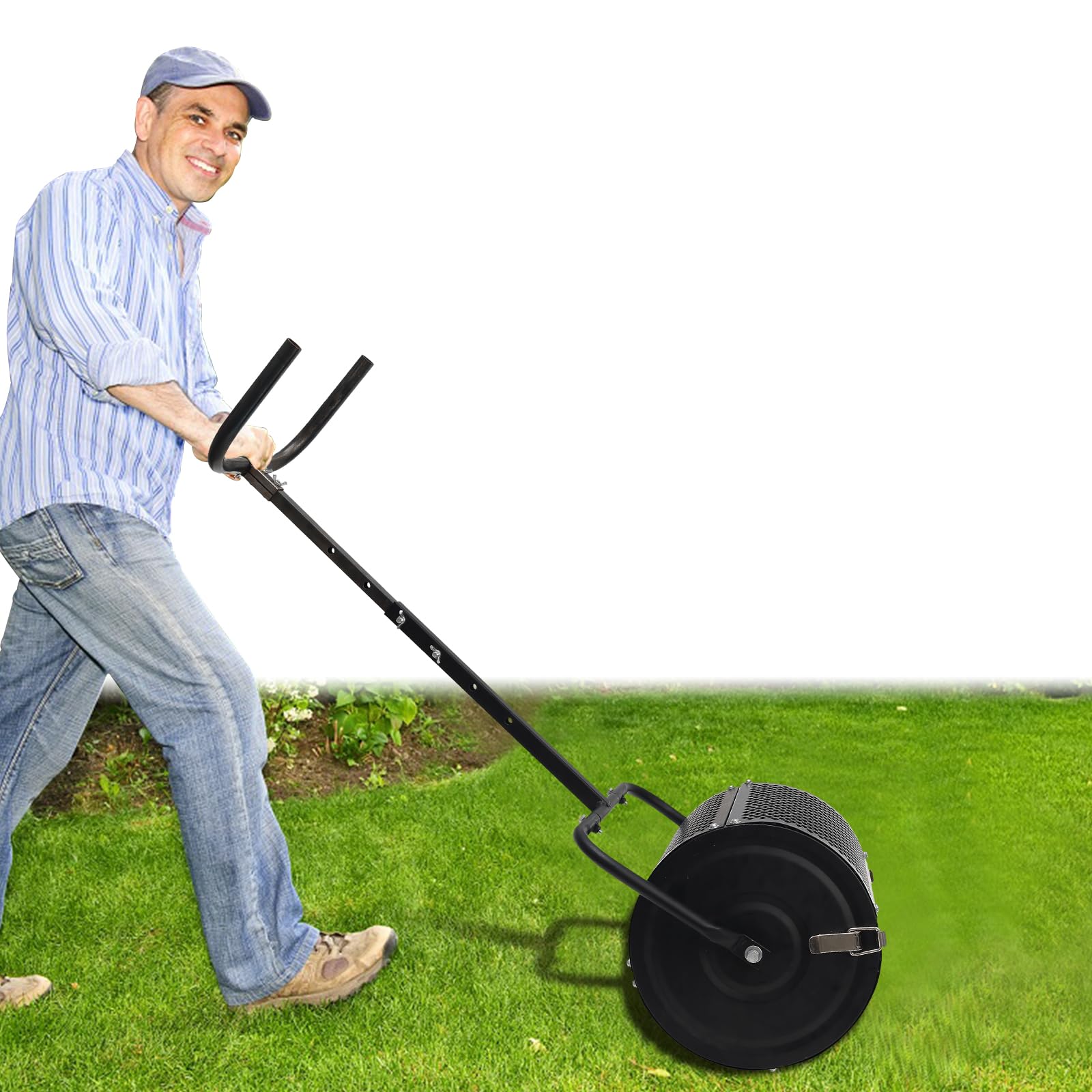 Épandeur de compost pour entretenir le gazon et fertiliser le jardin