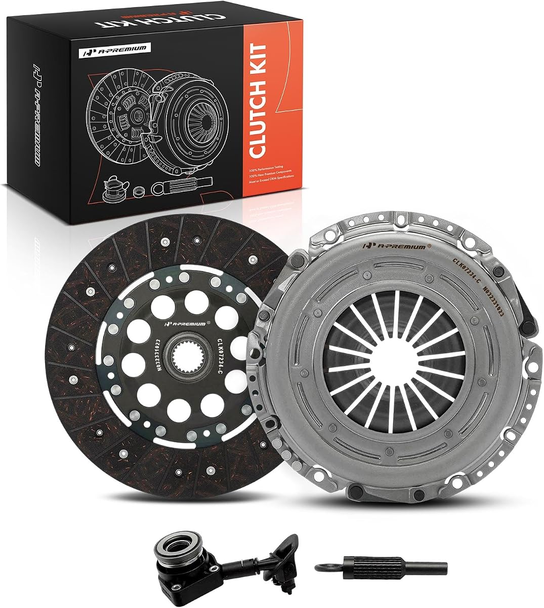 A-Premium Transmission Clutch Kit Clutch Slave Cylinder | Compatible with Ford Focus 2012 2013 2014 2015 2016 2017 2018, L4 2.0L, Naturally Aspirated