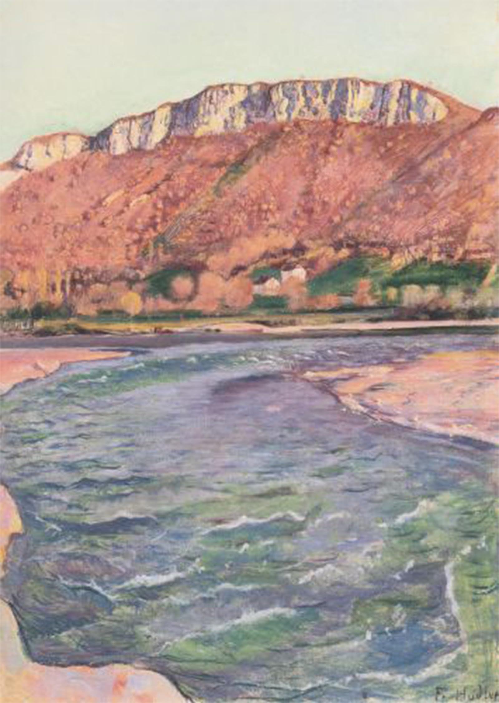 SERENDIPITP Aesthetic Poster Photo Wall Print Retro Picture the Salève in Autumn by Ferdinand Hodler Modern Wall Artwork for Home Decor 60x90cm