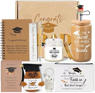 2026 Graduation Gifts for Hers, 12Pcs Graduation Gift Basket Grad Gift Box for Masters College Women Girl Daughter Sister Friend Nurse Granddaughter