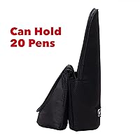 Vista 5 de Case-It - Bolsa magnética de pie, estuche para lápices de pie, bolsa para lápices de gran capacidad, soporte para teléfono con cremallera, soporte