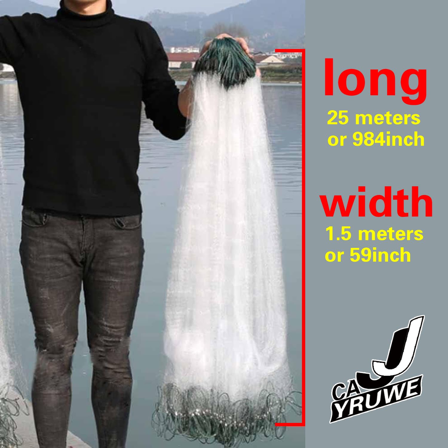 Folding Fish Sticky Net, 3-Layer Floating Fishing Net Automatically Trap ﻿