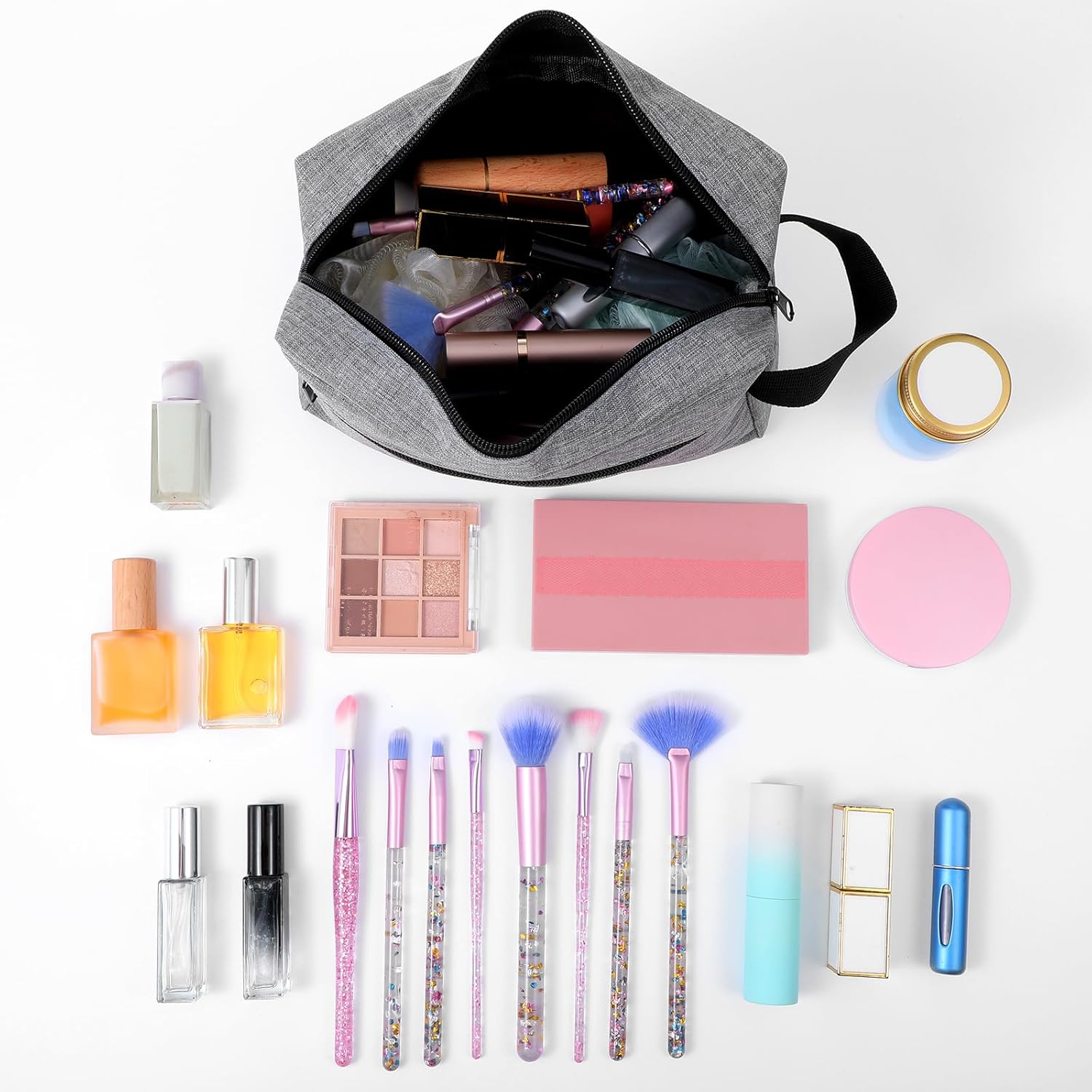 12 Pcs Travel Toiletry Bag, Waterproof Cosmetic Bag with Handle Portable Shaving Organizer Storage Makeup Travel Pouch Case for Women Men - Image 4