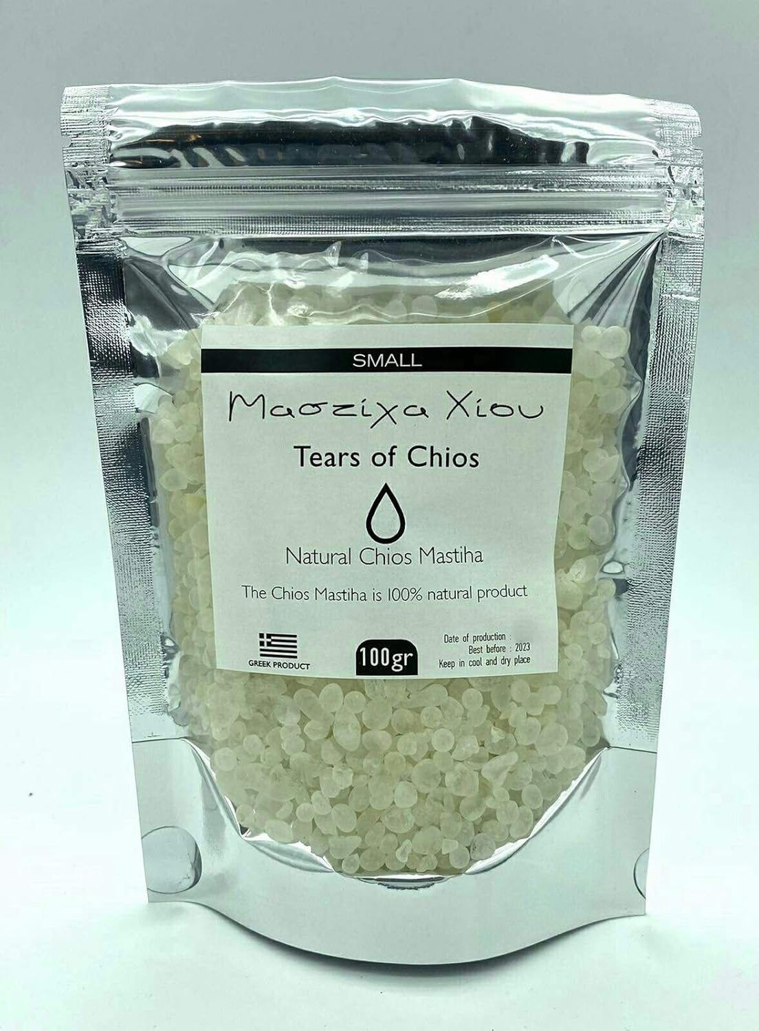 Chios Mastiha Pack 100gr (3.52オンス) 小さな涙ガム 100%天然