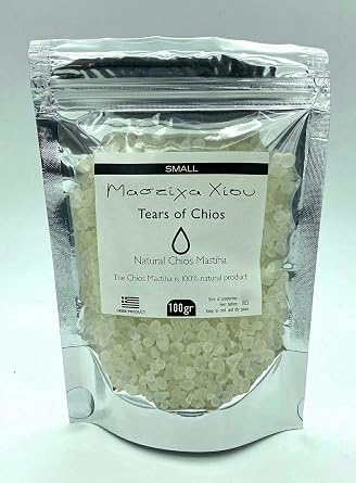Chios Mastiha Pack 100gr 3.52 oz Small Tears Gum 100% Pure Mastic Gum From Mastic Growers Fresh