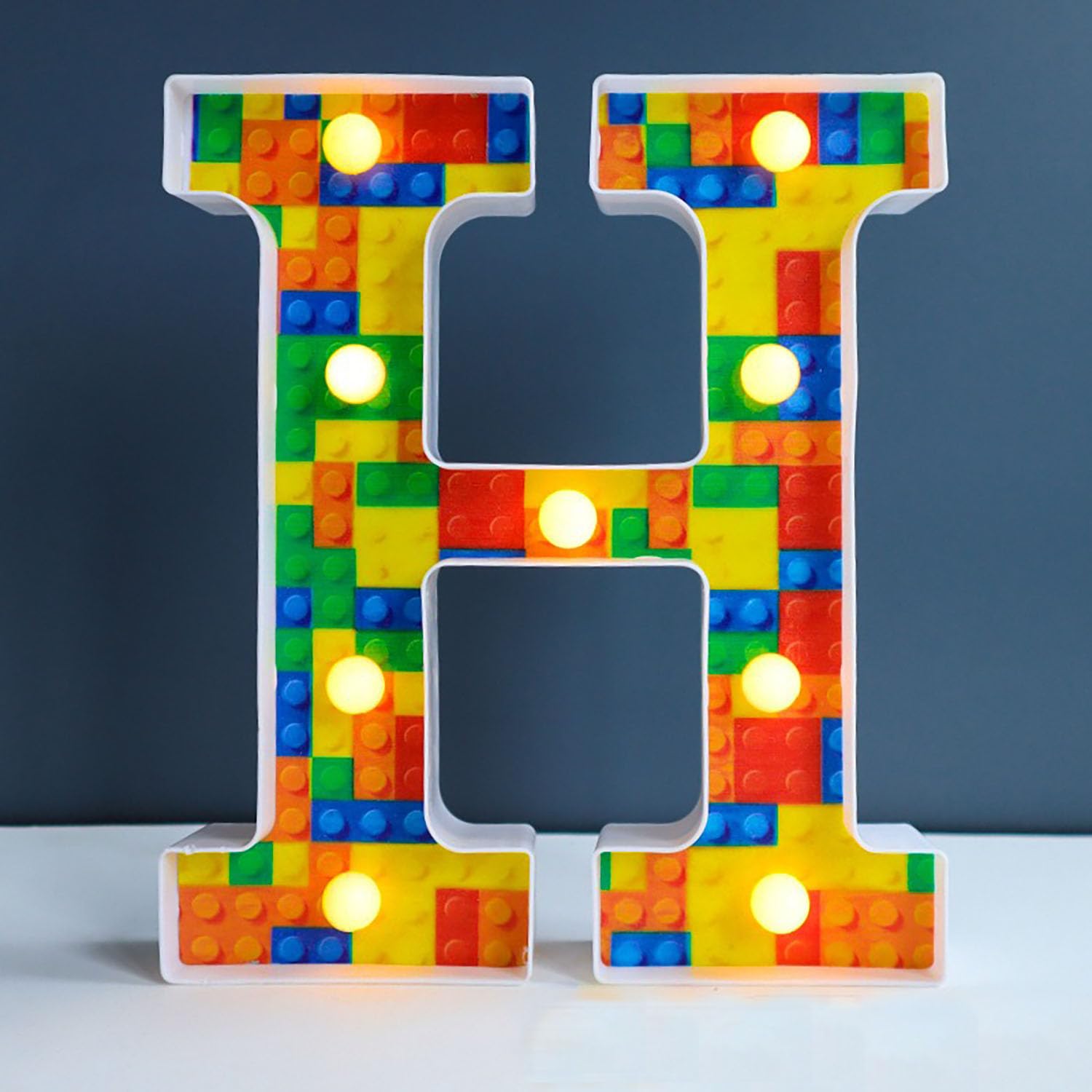Blocks like LED Marquee Letter Lights, Light Up Letters Glitter Alphabet Letter Sign Battery Powered for Night Light Birthday Party Wedding Girls Gifts Home Bar Christmas Decoration — image 1