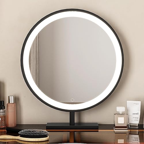 Miniatura 6 de Lartis Tocador de maquillaje con taburete, muy fácil de montar, combinación de gabinete de TV retráctil, tocador en uno, súper almacenamiento Negro