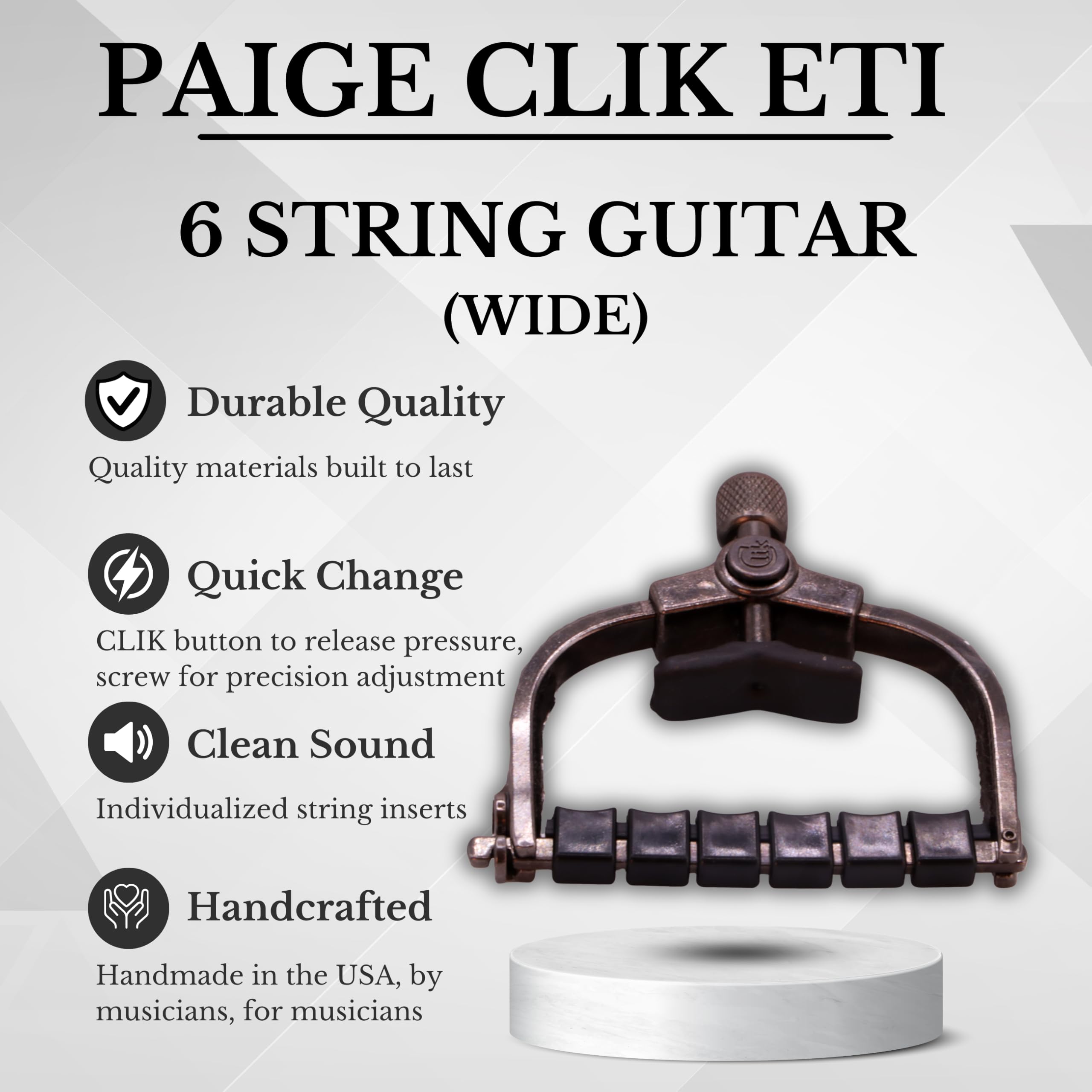 Paige Clik Capo PC-6W-ETI 6-string wide