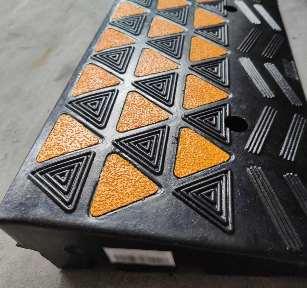 BESEA Rubber Curb Ramp Heavy Duty 44000lbs Professional Grade Loading Ramps Car Slope Ramp Threshold Ramp for Forklifts Trucks,Buses,Motorcycle (24"L × 12"W × 4"H Curb Ramp, Single Ramp).: Industrial & Scientific