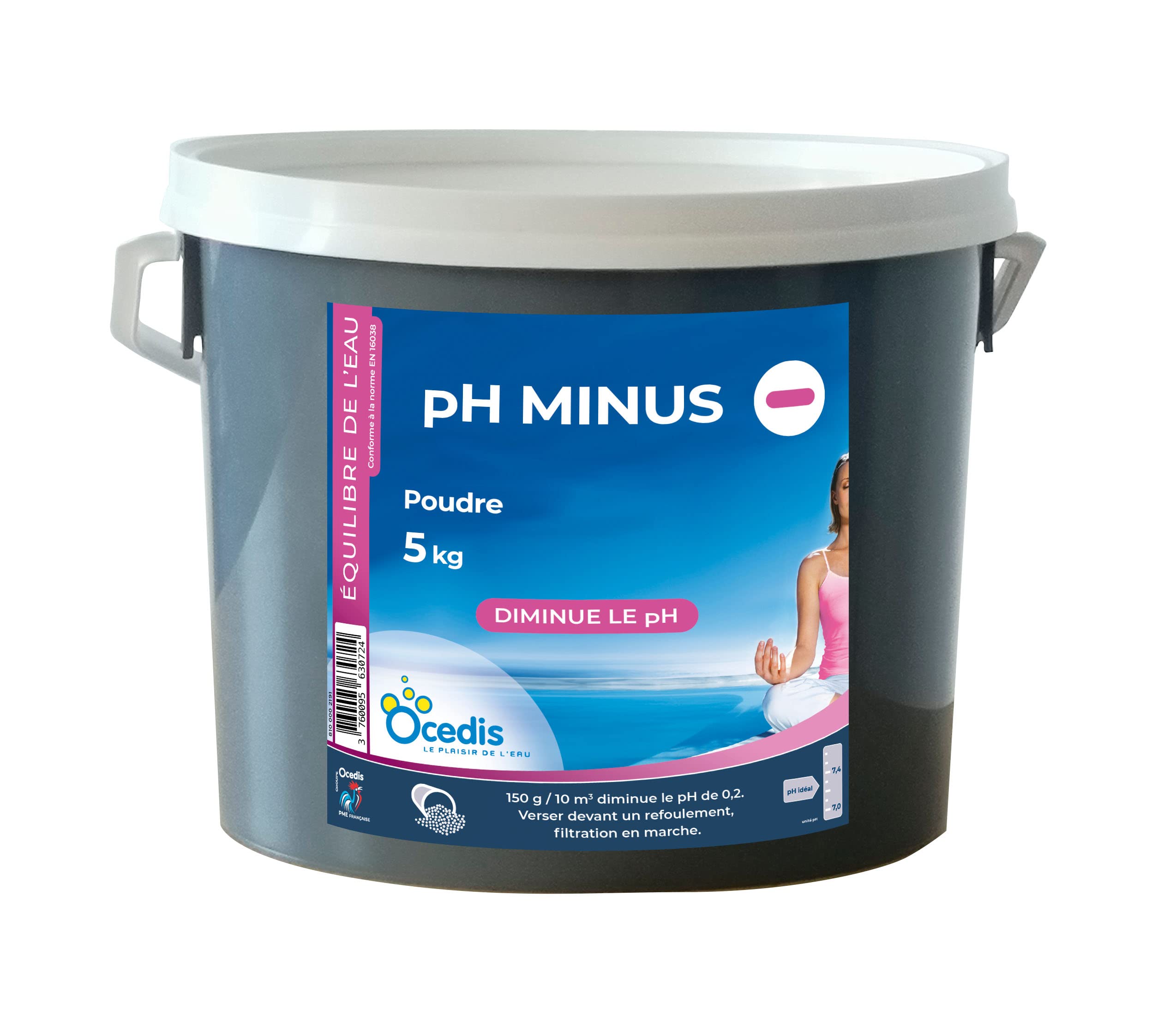 Ph moins piscine poudre 5kg OCEDIS