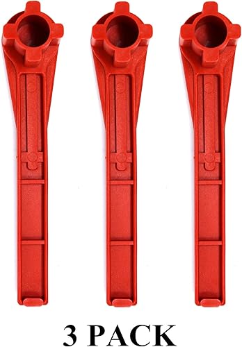 Vista 13 de JSP Manufacturing Llave de gas y bung llave de tambor sólido sin chispas (rojo) (1)