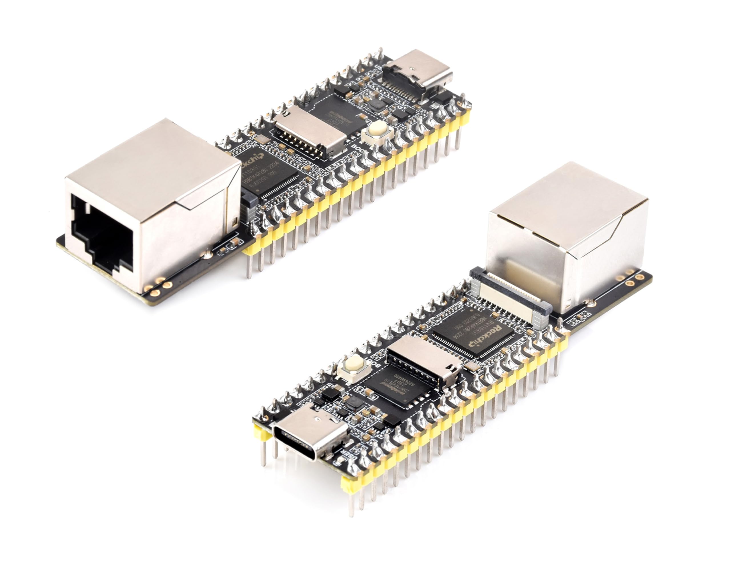 Pico Plus RV1103 Linux Micro Development Board with Pre-Soldered Header, Integrate ARM Cortex-A7/RISC-V MCU/NPU/ISP Processors, with Ethernet Port, Support GPIO UART SPI I2C USB CSI Camera Interfaces