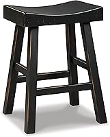 Vista 5 de Signature Design by Ashley Glosco Modern Farmhouse 25" Counter Height Barstool, 2 Count, Black