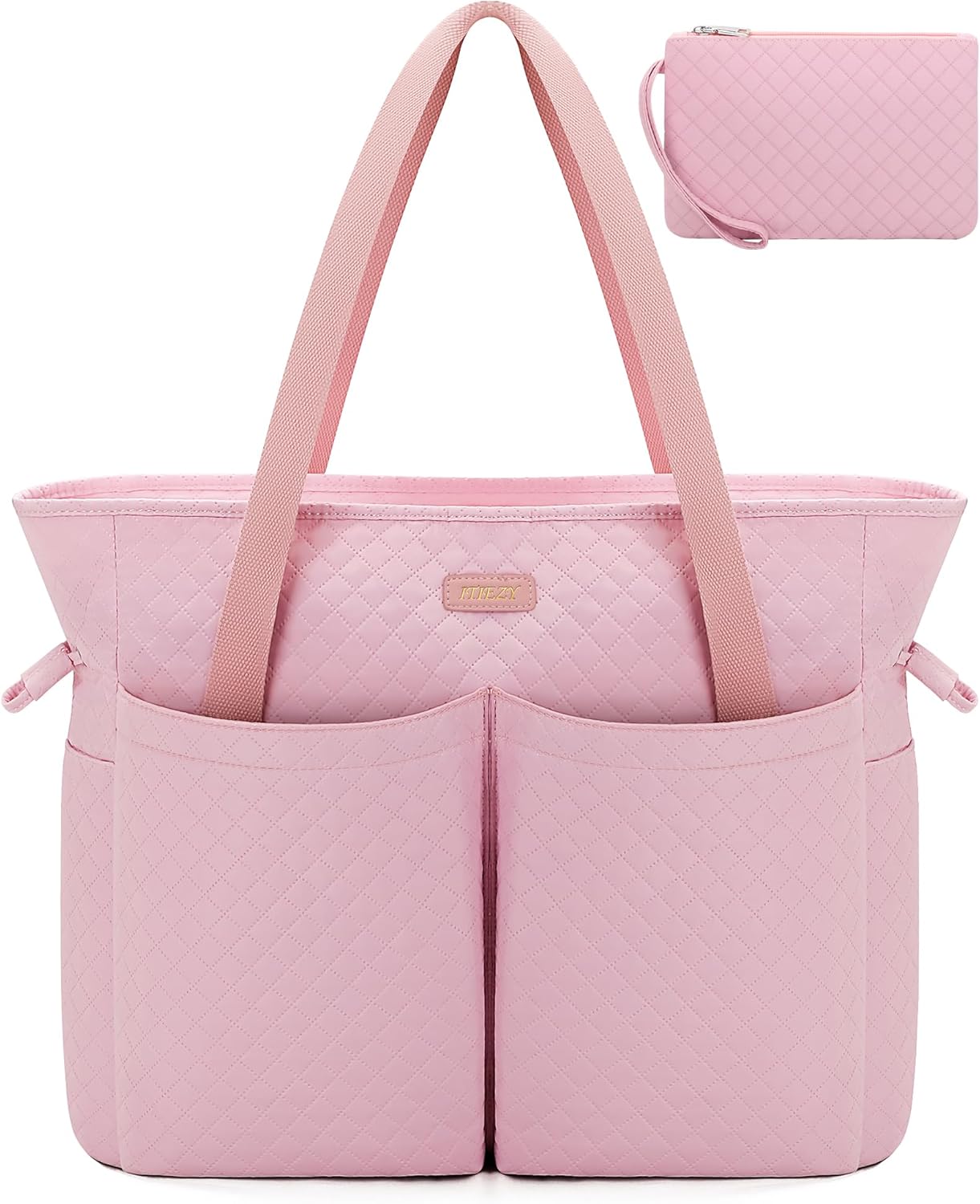 ITIEZY Utility Tote Bag for Women with 15/18 Pockets Large Teacher Tote Bag with Zipper Compartment Nurse Bags for Work