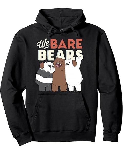 CN We Bare Bears Group Shot Logo Pullover Hoodie