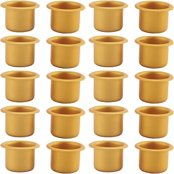 20 Pcs Metal Candle Insert for Taper Candles Decorative Candle Holder DIY Candle Holder Set for Tree Candles Table