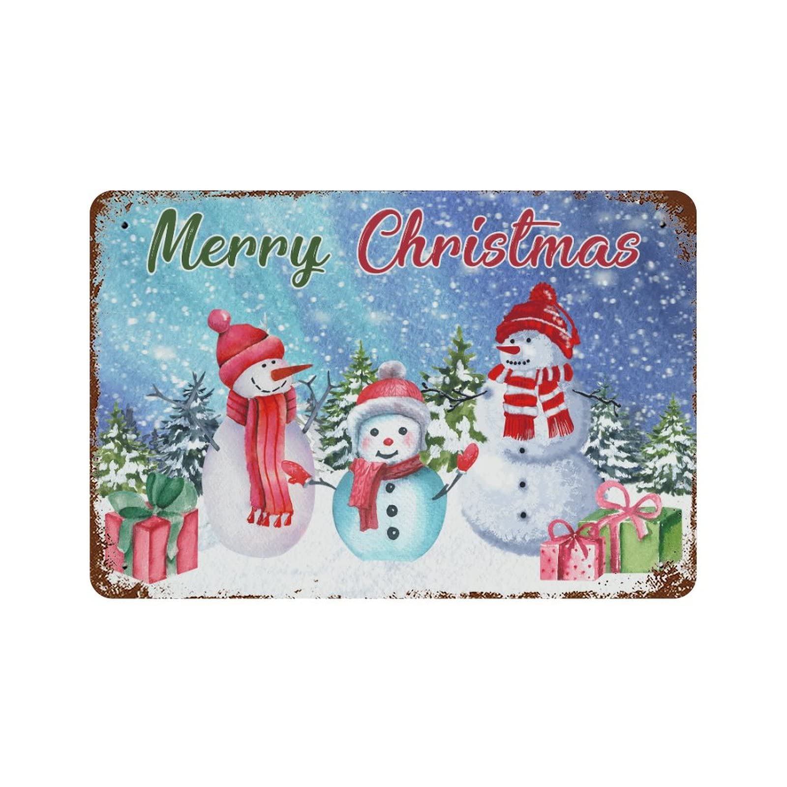Panneau de Noël en aluminium pour décorer le jardin de votre ferme festive