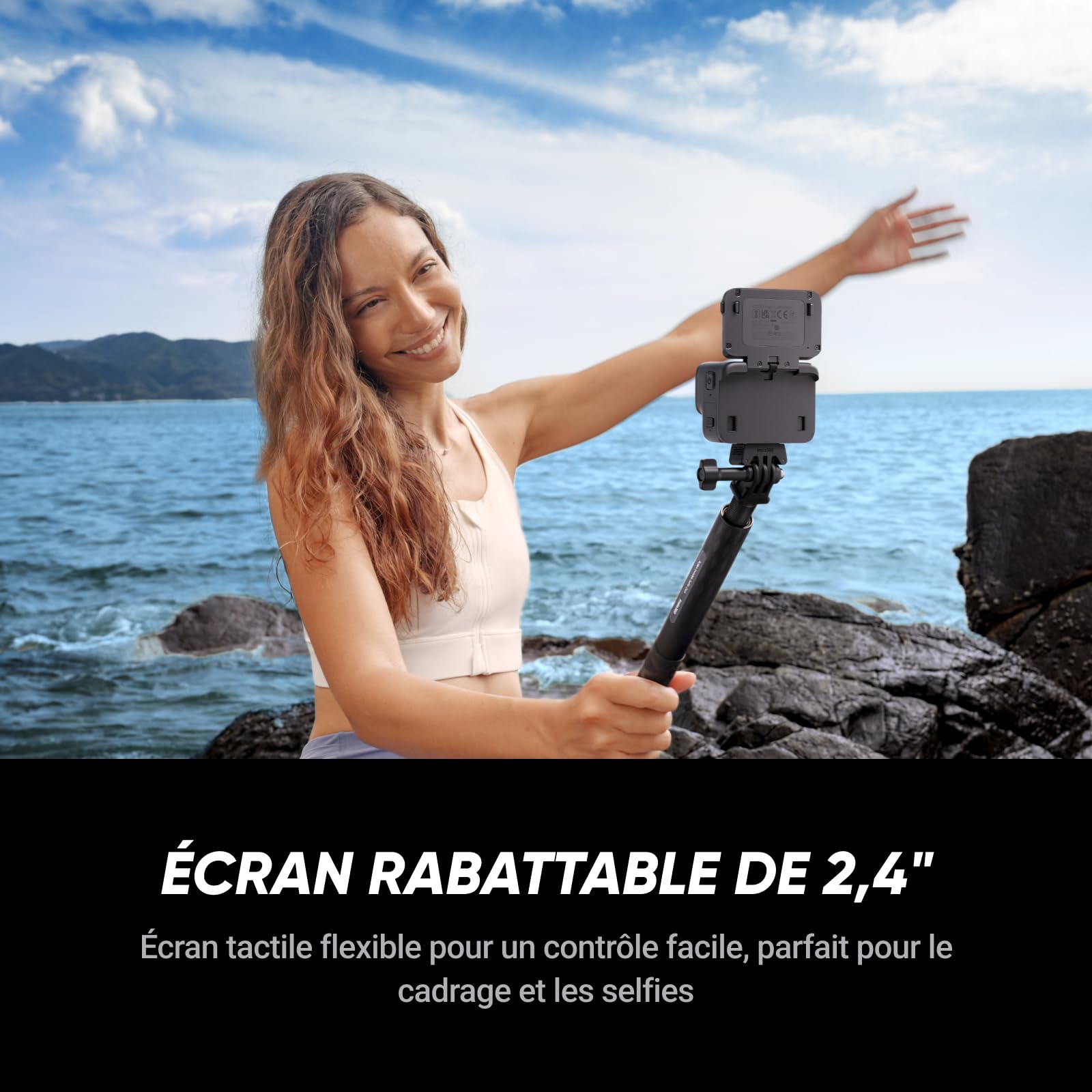 Insta360 Ace Pro - Caméra d'action étanche conçue avec Leica, capteur de 1/1,3", réduction du bruit par l'IA pour une qualité d'image inégalée, 4K 120ips, écran rabattable 2,4" et fonctionnalités d'IA