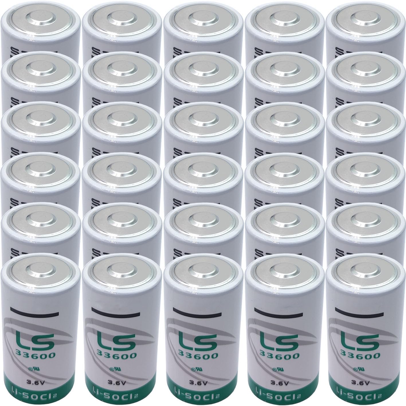 LITKEQ (Pack of 30) 3.6V LS33600 Battery D Size 17000mAh 17 Ah 3.6V Lithium Thionyl Chloride Battery, Non-Rechargeable