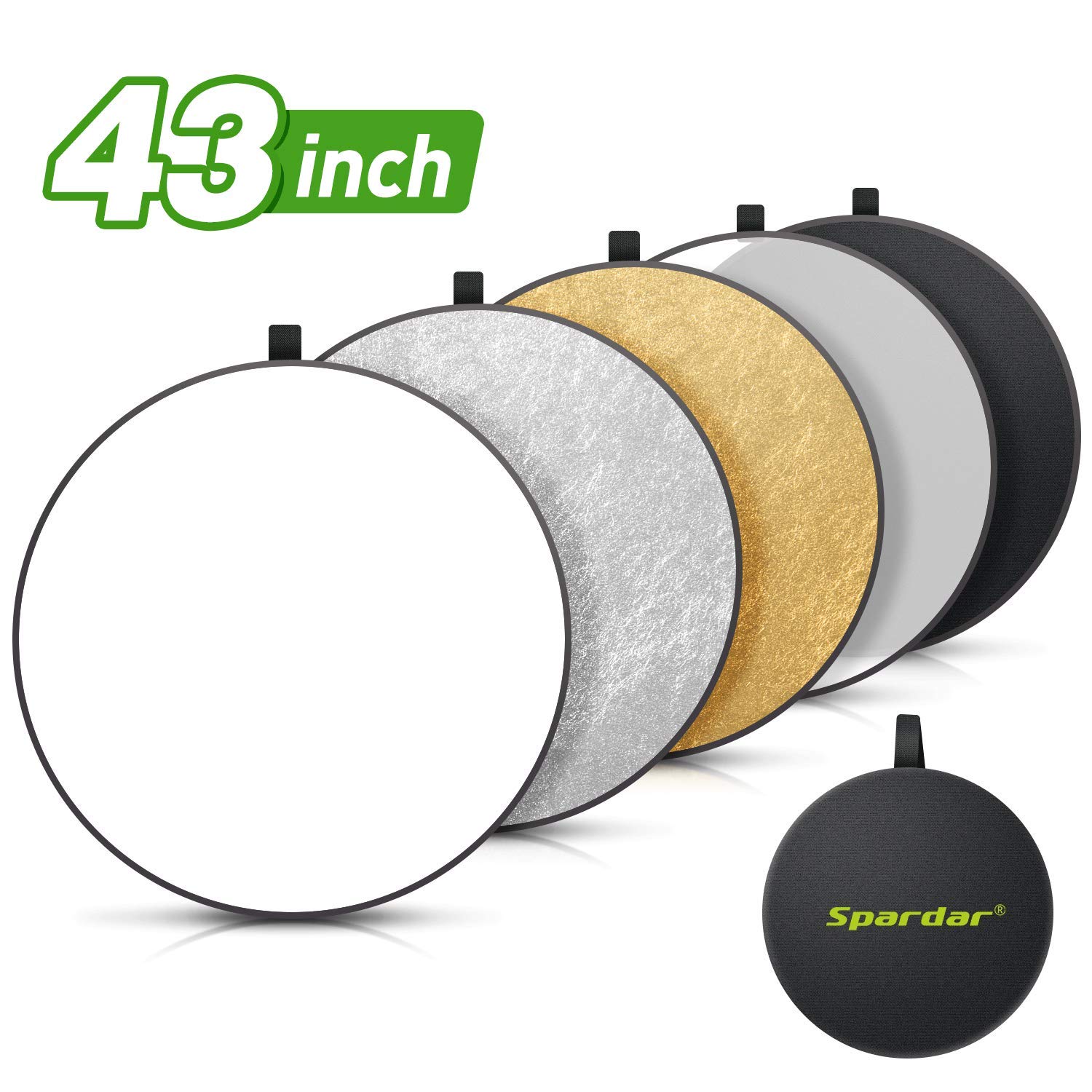 42 Inch 106cm Light Reflector 5 In 1 Collapsible Multi Disc With Bag Translucent Silver Gold White And Black For Buy Online In Faroe Islands At Faroe Desertcart Com Productid 221456069