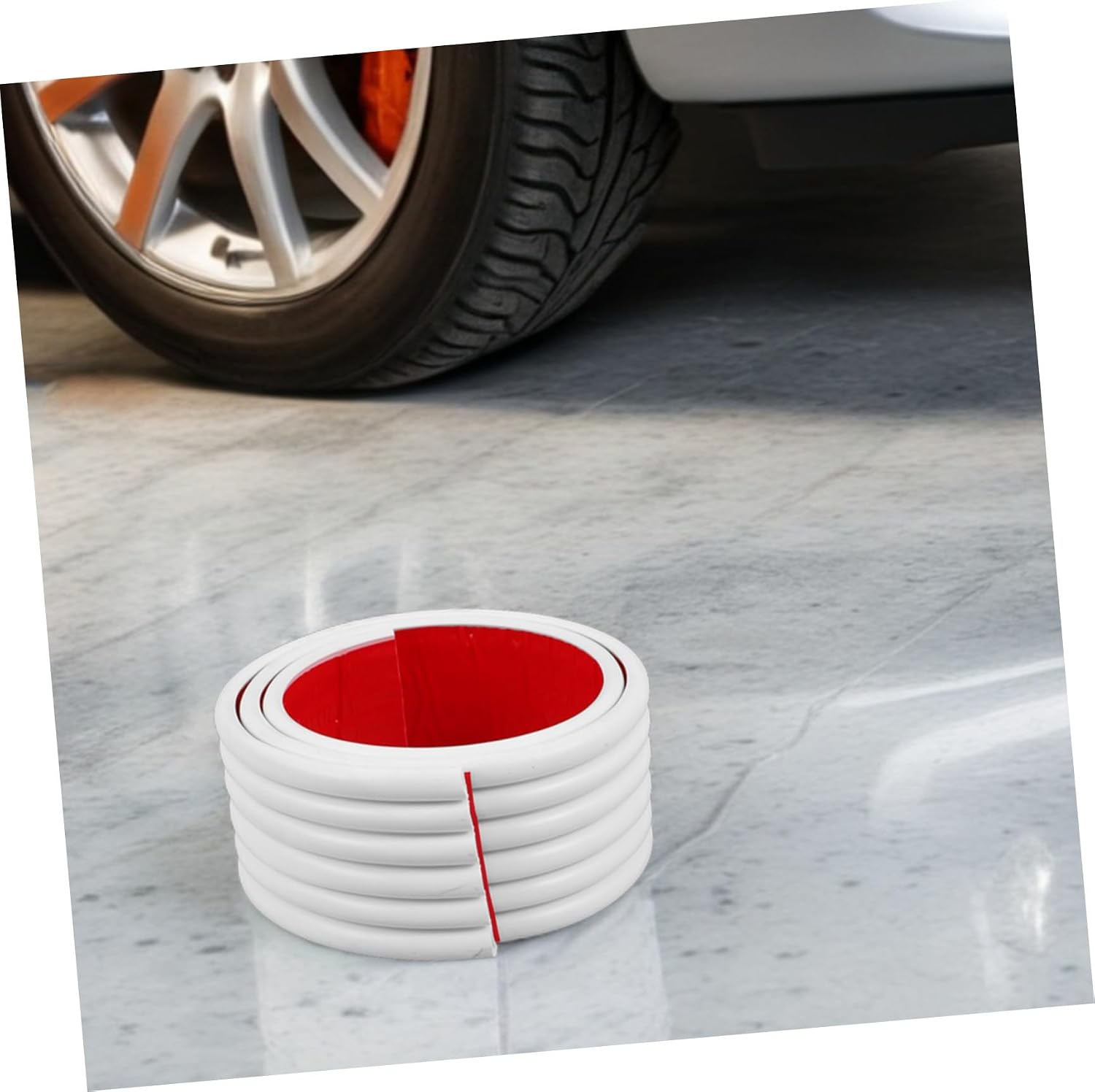 Mobestech Garage Wall Protector Strip Self Adhesive PVC White 39.4x2.7